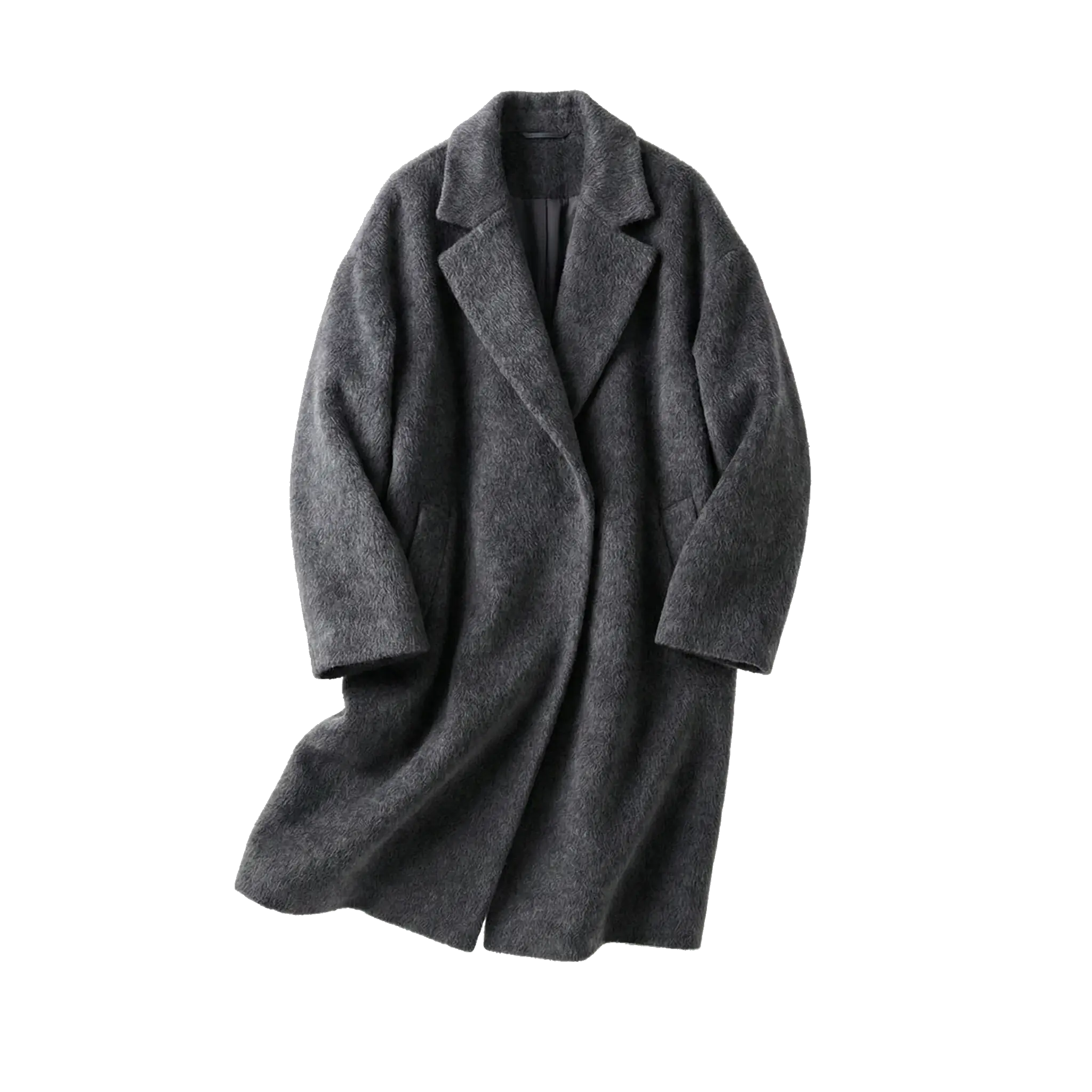 Oversized Wool Coat in Charcoal