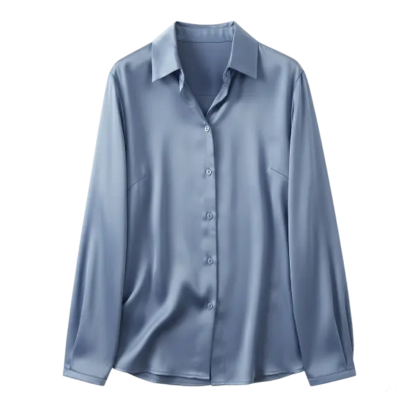 Silk Blouse in Powder Blue
